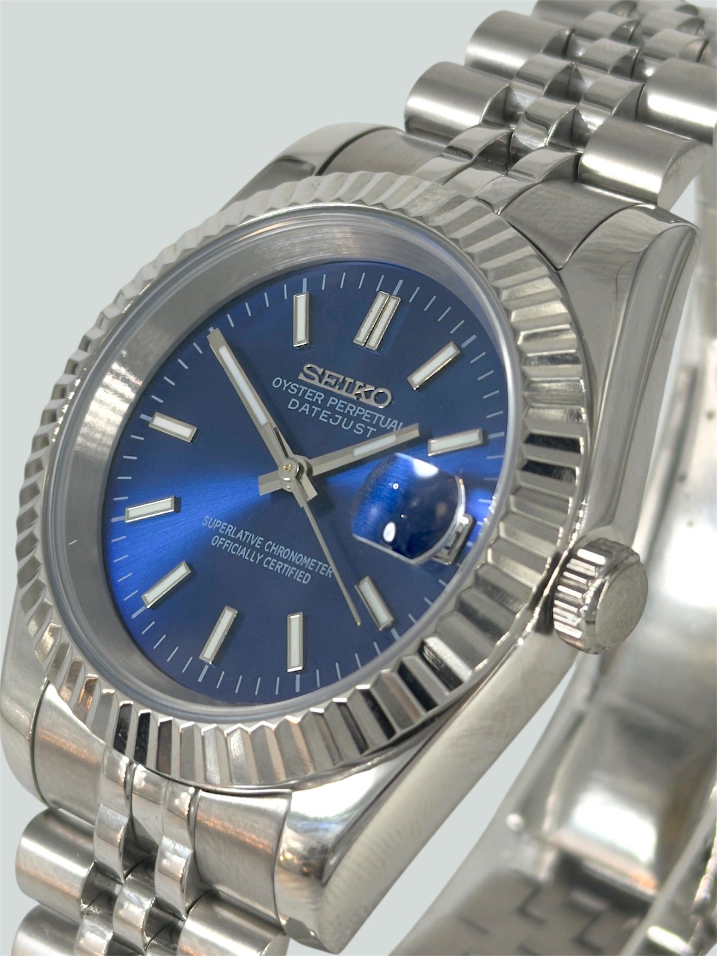 Blå Datejust mod, Dark blue Seikomod
