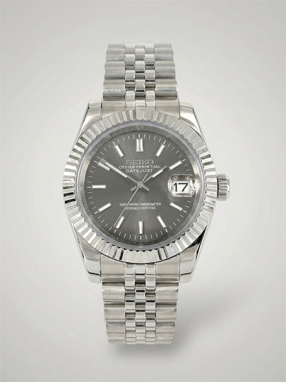 Grå Datejust mod, gray Seikomod