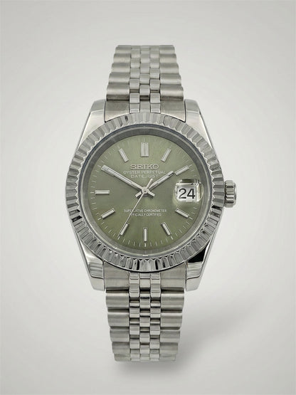 Olivgrön Datejust mod, Olive green Seikomod