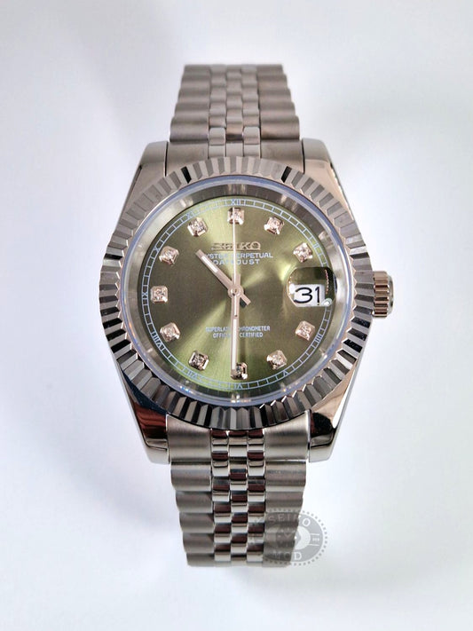 Grön Diamant - Datejust Mod
