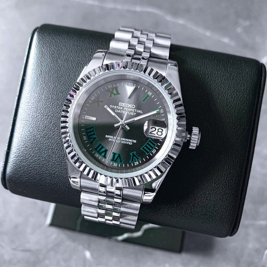 Wimbledon Silver - Datejust Mod